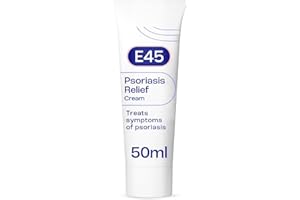 E45 Psoriasis Cream 50 ml – Treatment for Psoriasis Symptoms – to Reduce Scaling, Itching, Redness, Roughness, Dry, Hard Skin – Moisturising E45 Cream – Relieve Irritated Skin