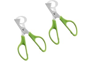 UPSTORE 3 tijeras de cortador de huevos de codorniz de acero inoxidable para paloma de codorniz, cortador de pájaros, herramienta de tijeras de huevo de cocina (verde)