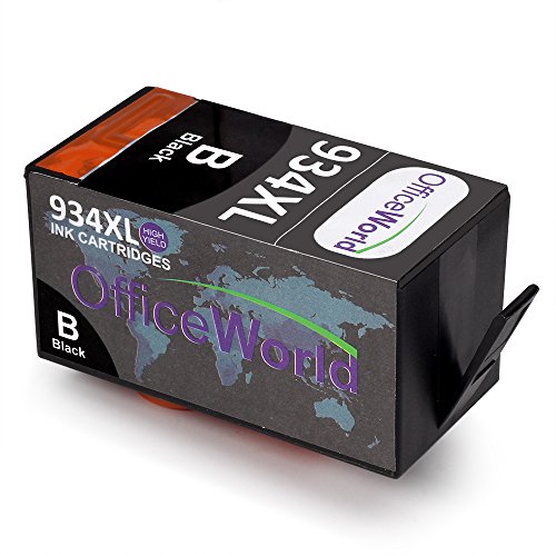 OfficeWorld Kompatible Patronen Ersatz für 934XL 935XL Druckerpatrone Hohe Kapazität mit Neuer Chips Kompatibel für Officejet Pro 6830 6820 6230 6812 6815 6835 Drucker (1 Schwarz, 1 Cyan, 1 Magenta, 1 Gelb) - 3