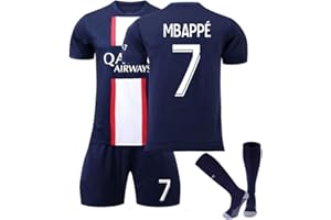 WXHN 22-23 Nuovo Páris Kids Soccer Jersey Shirt da Calcio, Messi Mbappe PSG Camicia da Calcio per Adulti E Bambini, Maglietta da Calcio, Abiti da Calcio All'aperto Ragazzo MBAPPE-22