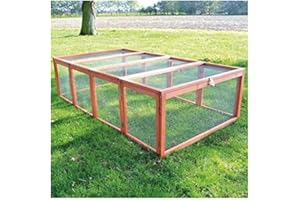 BB LOISIR Clapier Lapins Rabbit Run Exterieur- Cage Mobile -Couleur Bois