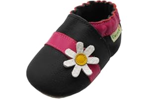 SAYOYO Fleur de Prunier Chaussures de bébé en Cuir Souple Chaussures Semelle Douce