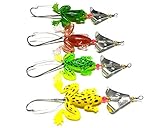 LENPABY 8pcs / lot Topwater Rana Suave Señuelos de Pesca Cebos Bass Crankbait Tackle 9 cm /...