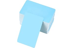 TOMOYUKI 150 sztuk pustych kartek papierowych, fiszki do zapamiętywania, puste karty do gry, karty z papieru kraftowego, wizytówki, papier do majsterkowania, nauki, zapamiętywania, niebieskie, 8,9 x 5,2 cm