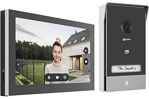 EZVIZ HP7 2K Videocitofono Collegato Videocitofono Video, Touch Screen 7", Unlock a Distanza, Controllo Accesso RFID, 2 Fili, Rilevamento Umano, Audio Bidirezionale, Visione Notturna Impermeabile WiFi
