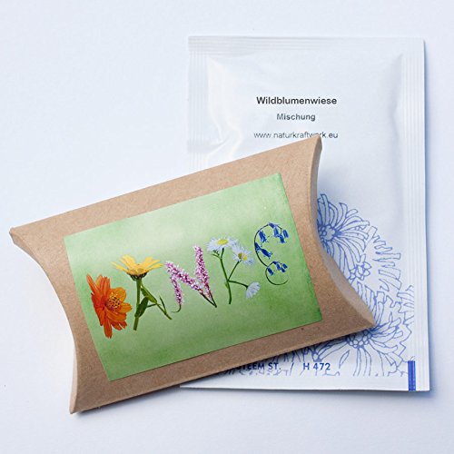 Blumensamen „Danke“ im Geschenkkarton, Wildblumenwiese Mischung - 3