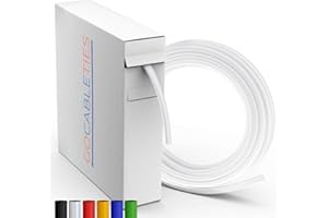 Gocableties - Mini Carrete termoretractil Transparente - 9,5 mm x 7 m - Contracción 2:1 - Tubo termoretractil Impermeable para Aislamiento de Cables, Marcado, agrupación de Cables y Reparaciones