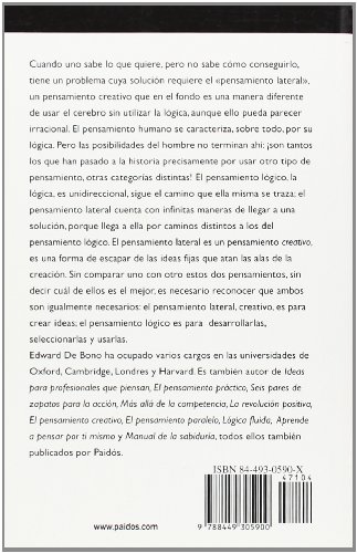 El Pensamiento Lateral Manual De Creatividad Biblioteca - 