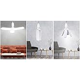 42 Watt 3 Kollu Pervane Led Ampul, Y&uuml;ksek G&uuml;&ccedil;l&uuml; Katlanabilir Fan Lamba, 6500K Beyaz Işık, 3250 L&uuml;men, E27 Duy Standart, Garaj