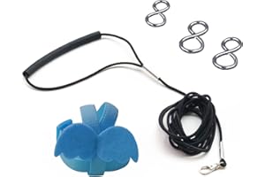 BEIIEB 1 Juego de Cuerda de Entrenamiento para Vuelo de pájaros al Aire Libre, con 3 bucles para Patas de pájaros, arnés Ajustable para pájaros para Mascotas, Cuerda antimordida para Mascotas