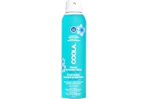 Coola Classic SPF 30 Body Sun Cream Spray, 70 Percent + Organic Sunscreen with Broad Spectrum UVA/UVB Protection, Reef Friendly and Vegan, 177 ml, Packaging May Vary