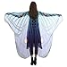Produktbild Vimoli Schmetterling kostüm Frauen Weiches Gewebe Schmetterlingsflügel Schal Fee Damen Nymph Pixie Kostüm Zubehör für Cosplay/Show/Daily/Party(L Blau,185 * 145CM)
