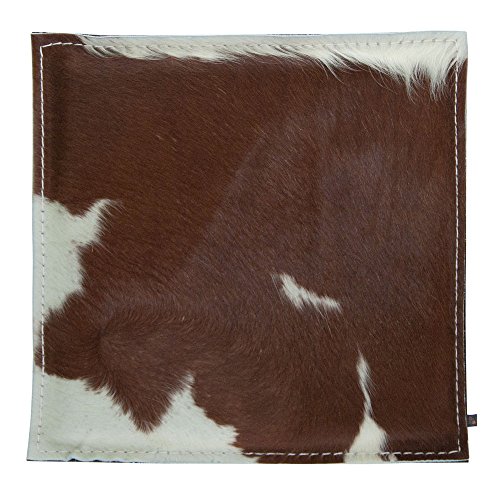 ebos Kuhfell Sitzkissen, 40x40cm ✓ Echtes Kuhfell ✓ 100% Wollfilz ✓ Dünn & bequem | Hochwertiges Stuhlkissen, Sitzpolster mit Füllung | Schönes Stuhl-Polster, Filz-Kissen | Robustes Outdoor-Kissen, wasserabweisende Stuhl-Auflage - 5