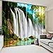 Produktbild LUCKY-U 3D Fenster Gardinen Dekoration Fels Wasserfälle Naturlandschaften Okklusion Europäischen Stil Polyester Isolierung Schlafzimmer Wohnzimmer Dual Use,D