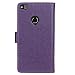 Huawei P8 Lite 2017 Leather Case,Huawei P8 Lite 2017 Floral Wallet Case,Leeook Card Slots Pu Leather Magnetic Closure Bookstyle Elegant Retro Pressed Flower Strap Flip Wallet Proective Case Cover with Stand for Huawei P8 Lite 2017+1x Black Stylus-Flower,Purple