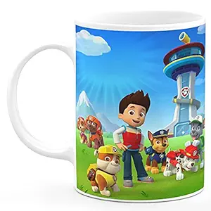 TrendoPrint Paw Patrol Cartoons Mugs/Cups Printed Coffee Mugs-350ml Happy Birthday Gifts Return Gifts for Kids Girls Boys Brother Sister Bro Sis Son Daughter Bhai Behan Children Didi Nephew Niece Friends Friendship day