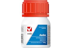 V VEBI Larvicida Antizanzare, Larvicida in Compresse Effervescenti, Efficace Contro Tutte le Zanzare, 100% Made in Italy - Barattolo 50 Compresse (100g)