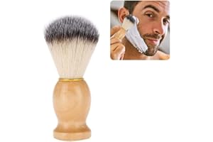BRRNOO Szczotka do golenia dla mężczyzn, wysokiej jakości włosie nylonowe, sterylne i miękkie, przenośne narzędzie do pielęgnacji brody