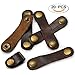 Price comparison product image [20-Pcs] Reusable Fastening Adhesive Cord Rope Organizer Management Earphone Winder Leather Cable Straps,USB Cable Clips,Charging USB Cable Ties Leather Cord Organizer