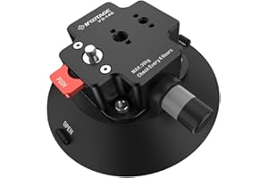 IFOOTAGE VS-146 -Spider Crab Vehicle Suction Cup Ventosa Profesional de Aluminio 1/4" y 3/8", Capacidad de Carga Máxima de 30 kg