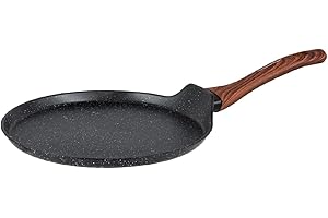 FLORINA MASTER BLACK Poêle à crêpes en aluminium de 26 cm | Revêtement antiadhésif | Pour tous types de plaques de cuisson, y compris induction | Poignée ergonomique soft-touch