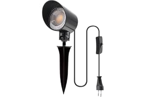 ‎DA LIGHT da LIGHT Led Strahler mit Schalter 6W 600LM, Wandspot 3000K Warmweiß mit 1,5M Kabel, Schwenkbar Wegeleuchte 230V IP20 für Flur Bild Eingang Pflanzen