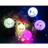 Geschenk-Idee! VENI MASEE LED Lächeln abgeflachte Kugel Farbwechsel Nachtlicht, LED-Kerze, Random Art von Eindrücken, Preis / Stück - 3