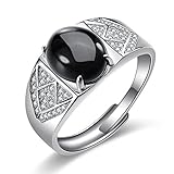 Schwarz Onyx oval: 11 mm * 9 mm. Anzahl der AAA Cubic Zirkon: 46. Klein Halo Steinen eine Dosierung von mehr Glanz das ist perfekt für Verlobung Hochzeit Party Termin Hochzeit Zeremonie.