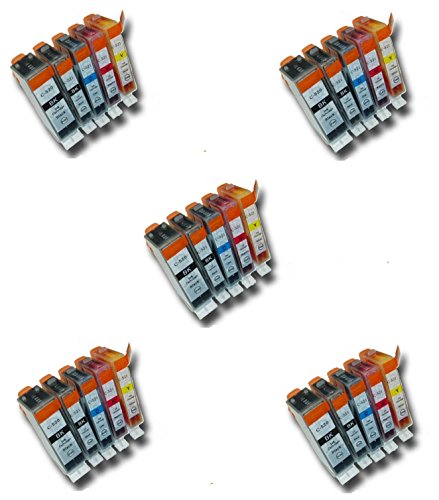 Prestige Cartridge PGI-520/CLI-521 - Pack de 25 cartuchos de tinta para Canon Pixma Serie, negro/fotográfico negro/cian/magenta/amarillo