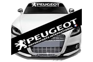 ARRYEDCN Pare-Brise Avant Autocollant pour Peugeot 107 108 301 307 308 407 508 2008 206 207 208 408 - Bande Pare-Soleil pour Fenêtre de Voiture