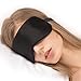Produktbild FiveSeasonStuff Schwarz Maulbeer Seide100% reinen und natürlichen Silkworm Silk-Filled Bequeme Atmungsaktive Schlafbrille / Sleeping Eye Mask / Augenmaske / Schlafmaske für Flugreisen oder friedliche Nachtruhe Mulberry Silk Eye Mask / Sleeping Mask / Sleep Mask + FiveSeasonStuff Prämie Ohrstöpsel + FiveSeasonStuff Satinbeutel