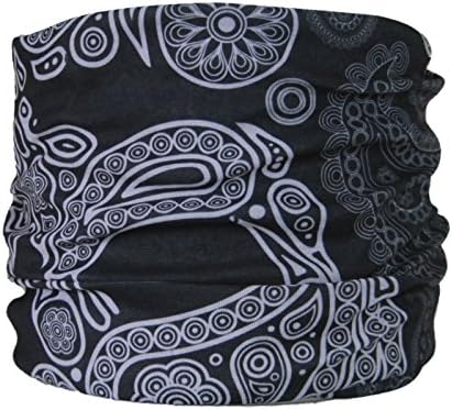 Multifunctional Headwear Black Paisley
