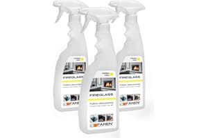 kit 3 pz FAREN detergente pulisci vetro camino e stufa ad alta efficacia per forni, barbecue, piani a induzione, termocamini, 750millilitri Faren