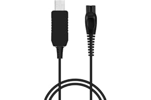 JAPACE 15V Charger Cable for Philips Shaver, USB Replacement Power Cord for HQ8505 Philips Razor Chargers, Norelco 9700, 9300, 8900, 6100, 5700, 5550, 3000, 3500, 4200, 4500 Electric Shavers Accessories