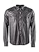 Produktbild Herren Hemd in Leder Optik mit Brusttaschen schwarz in verschiedenen Größen Queen of Darkness, Größe:Large