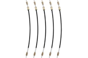 YUANYOUTONG 5 Pcs Violin Tailgut, Nylon Violin Tailpiece Gut Cord with Brass Screw Connecters, Tailcord Replacements for 3/4 4/4 Violin
