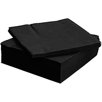 600 Tovaglioli Neri Hostelnovo 20x20cm - Carta Micropunto Per Catering E Feste