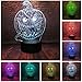 Produktbild Halloween Kürbis Lächeln Gesicht 3D Stereo Vision 7 Farbwechsel Baby Schlafen Nachtlicht Haunted House Party Illusion Weihnachtsgeschenke
