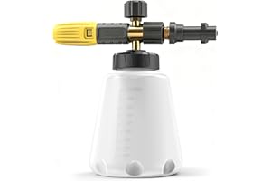OHAYORI Snow Foam Attachment Lance for Karcher K2 K3 K4 K5 K6 K7 Pressure Washer, Replacement Foam Nozzle Upgraded Connect & Wide Neck Soap Dispensal Adjustable Spray Nozzle, 1L Fo am Gun Attachment