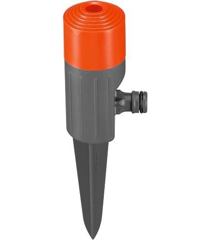 Relaxdays Set Da 2 Irrigatori A Pioggia Per Prato - Con Picchetto, Gittata 6 M, Copertura 30 M², Plastica (Nero/Grigio)