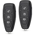 2PCS 3 Buttons Car Key Fob Case For Ford Fiesta Focus Mondeo B-Max S-Max C-Max Galaxy Kug Grand Key Cover with Uncut Blades