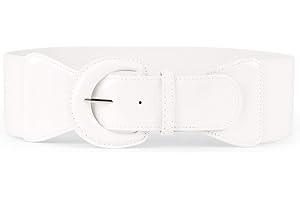 JASGOOD Women Wide Stretchy Vintage Belts Dress Elastic Patent Waist Belts for Women Dress