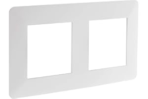 Zenitech - Placa de Acabado Doble Artezo - Diseño Sobrio y Minimalista - Compatible con la Gama Artezo - Instalación Fácil - Superficie Lisa y Duradera - Blanca