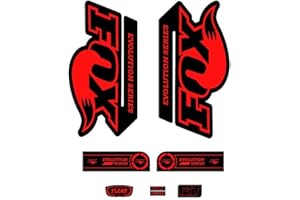 STAR SAM Pegatinas Compatibles con horquilla bici Fox Evolution Series 29'' Rojo 1 CMT