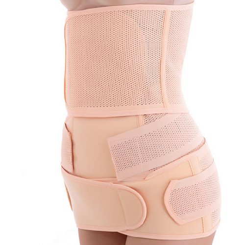 EQMUMBABY Postpartum Recovery Belts Belly,Waist and Pelvis Shaper,Shapewear 3 Sets - Size M