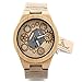 Price comparison product image KEKO Wooden Watch Man, Premium Japanese Quartz Movement Design Showing The Movement Analog Pointer Stainless Leather Brown Strap Steel Buckle Hypoallergenic Watch Lightweight Fashion Watch