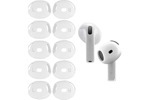 VXIWSCY Set di 5 Paia di Tappi Auricolari in Silicone Ultra Sottili per AirPods 4, Antiscivolo e Antigraffio, Migliorano l'Acustica, Compatibili con la Custodia di Ricarica, Colore Bianco
