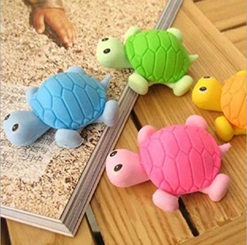 Hosaire 5x Eraser Radiergummi Schildkröte-Form Radierer Schulbedarf Schmutzradierer Briefpapier (Zufällige Farbe) - 5