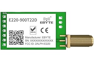 CDBAIRUI 868MHz 915MHz LoRa UART Modulo RSSI ISM 22dBm Modulo LoRa Diffusione Spettro UART Interfaccia SMA-K Antenna