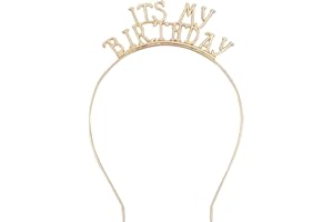 PRETYZOOM Geburtstag Krone Haarreif ITS MY BIRTHDAY Stirnband Legierung Kopfschmuck Mädchen Frauen Damen Geburtstagsfeier Haarschmuck Party Kostüme Zubehör